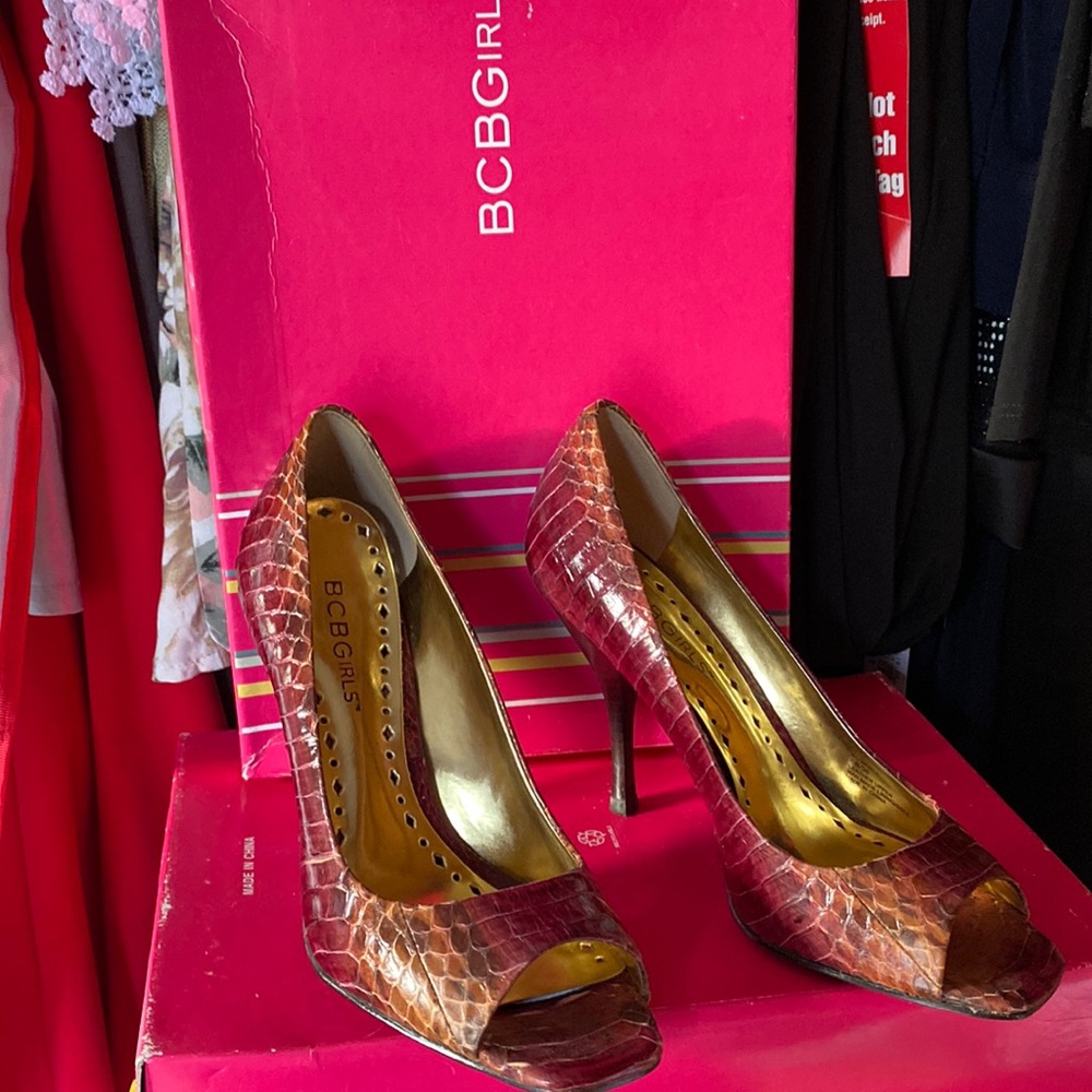 Snake alike skin pink & brown